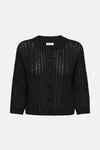 Cardigan noir ajouré de JDY avec manches trois-quarts et fermeture boutonnée.
