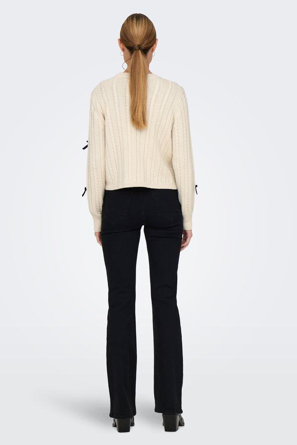 Pull col rond Écru - JDY