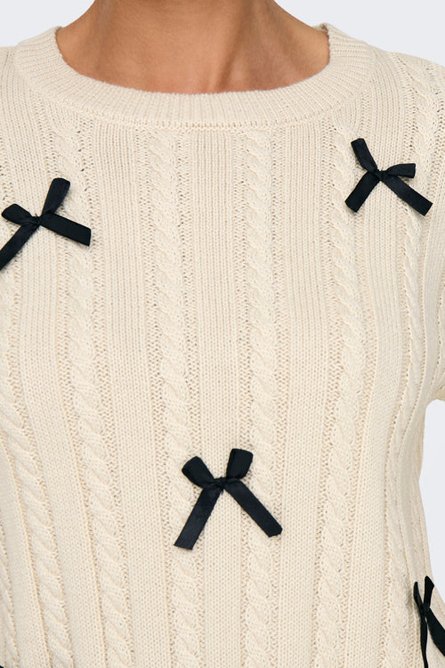 Pull col rond Écru - JDY