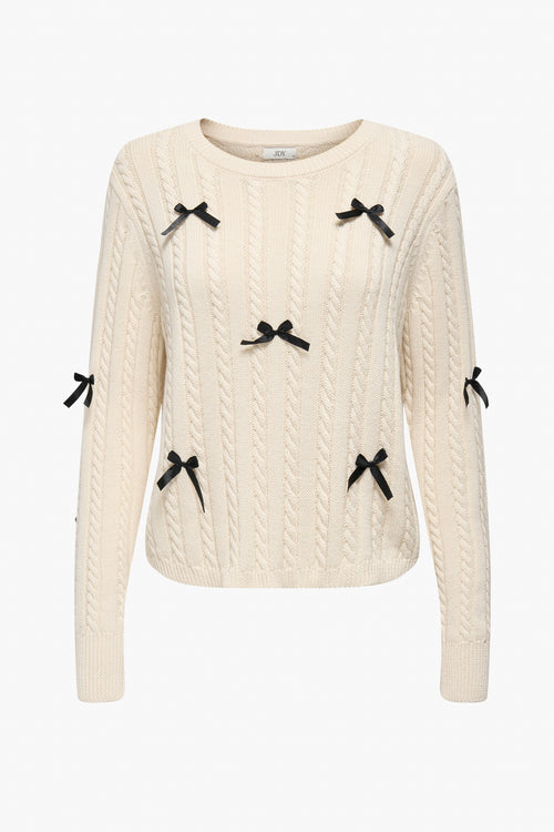 Pull col rond Écru - JDY