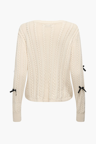 Pull col rond Écru - JDY