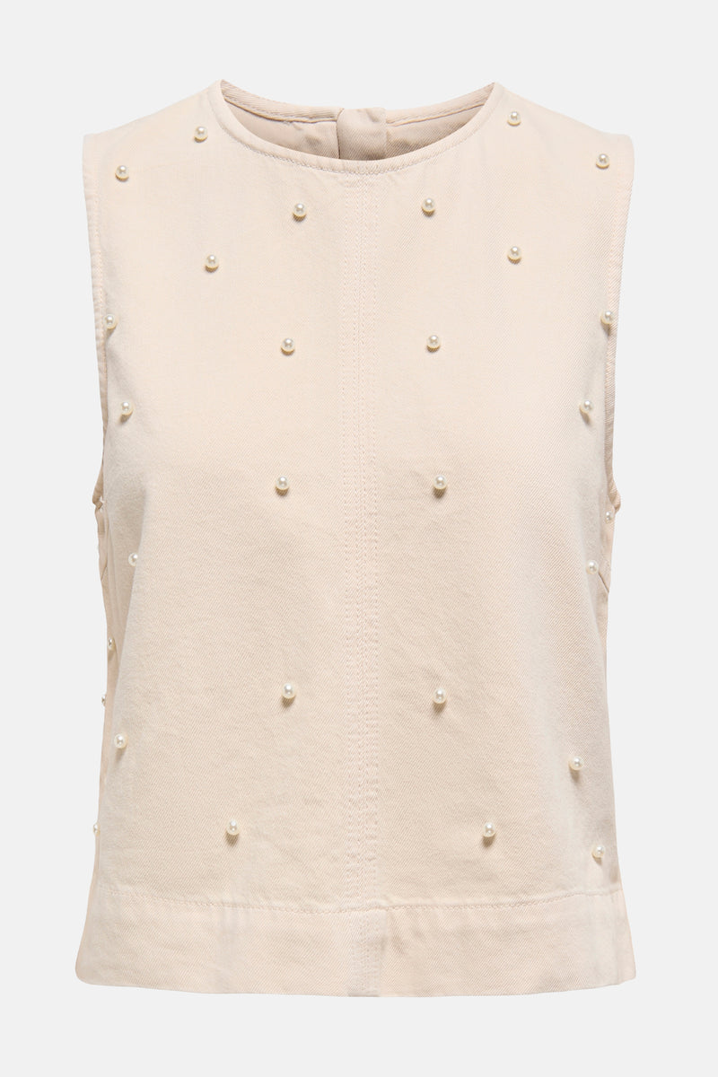 ONLMILLY S/L PEARL TOP PNT