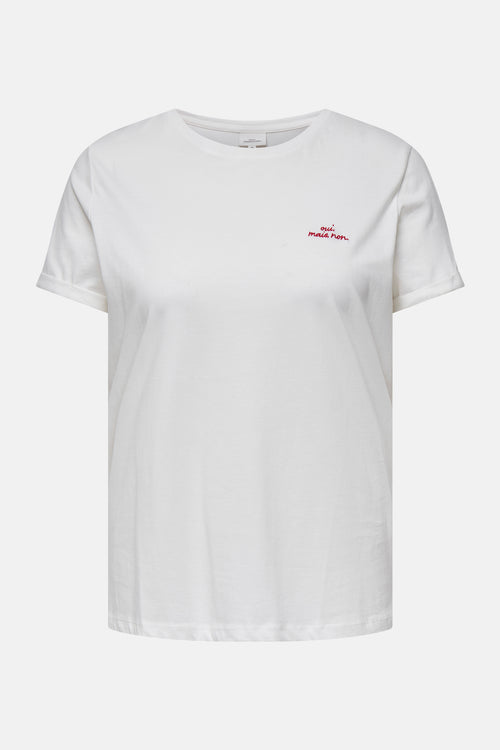 Top uni manches courtes Blanc - CARMAKOMA