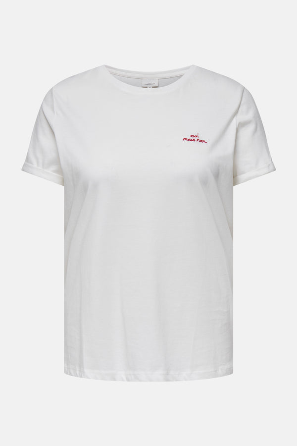 Top uni manches courtes Blanc - CARMAKOMA