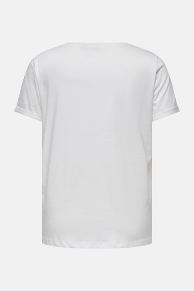 Top uni manches courtes Blanc - CARMAKOMA