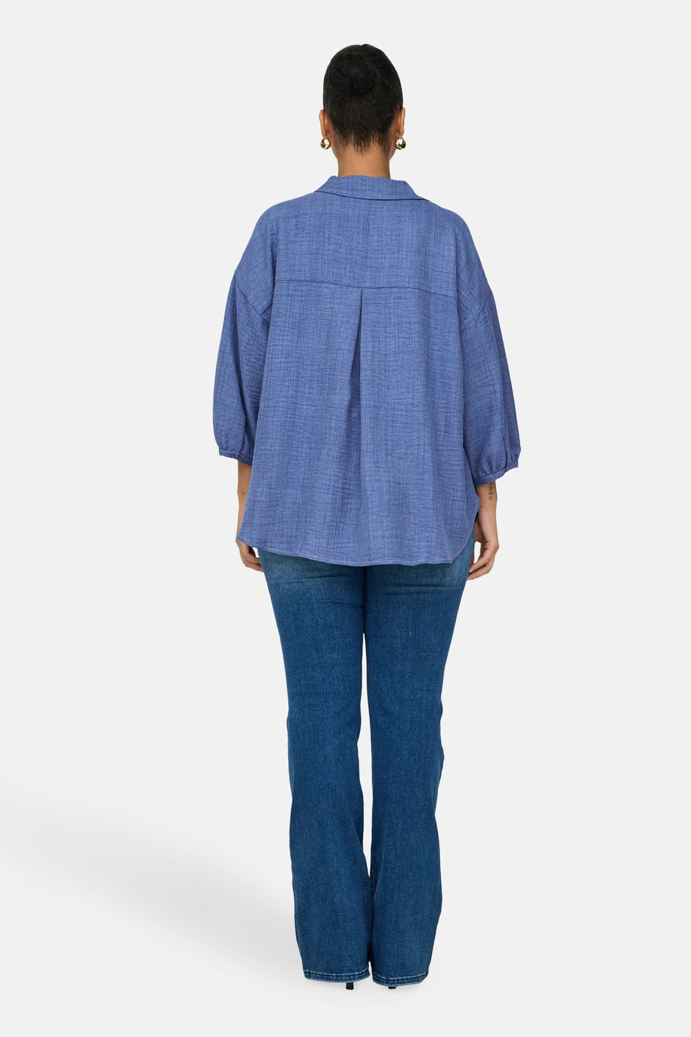 Blouse 3/4 Blauw - CARMAKOMA
