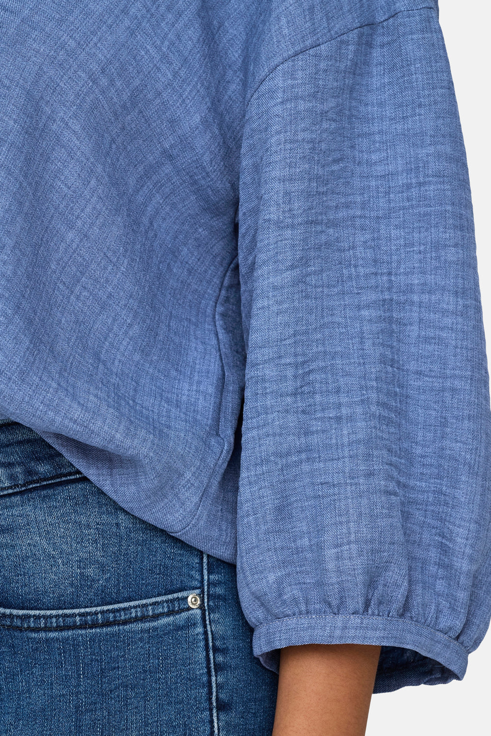 Blouse 3/4 Blauw - CARMAKOMA