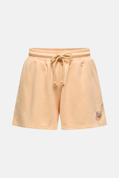 Korte orange ONLY® met een elastische taille, van achteren.
