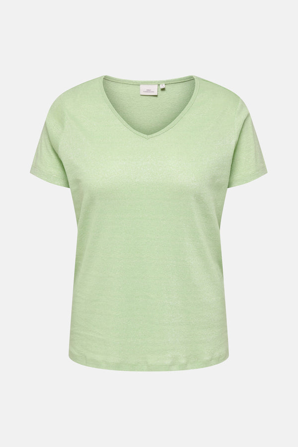 Top uni manches courtes Vert - CARMAKOMA