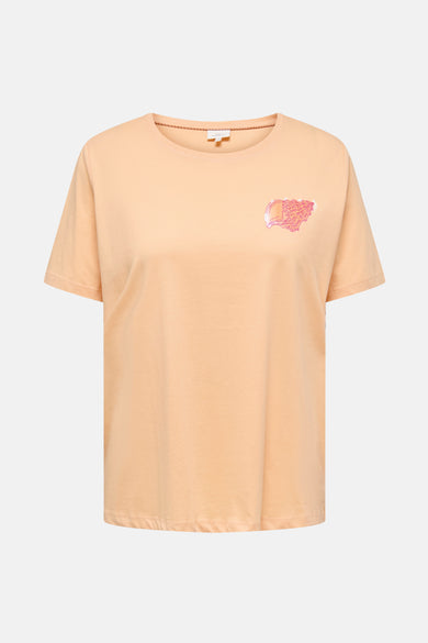Top uni manches courtes Orange - CARMAKOMA