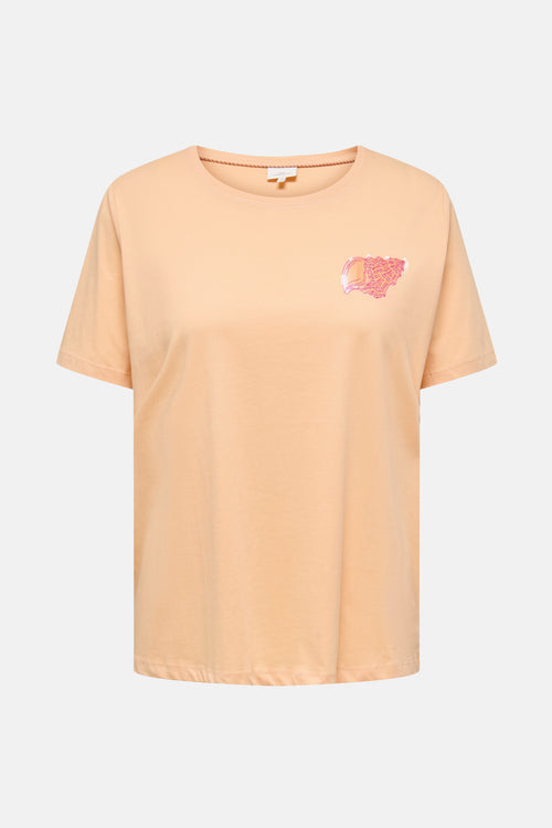 Top uni manches courtes Orange - CARMAKOMA