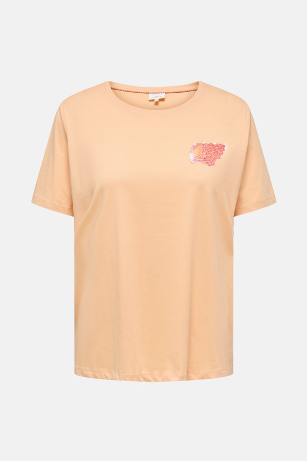 Top uni manches courtes Orange - CARMAKOMA