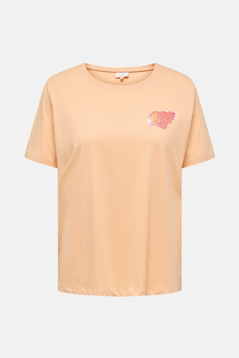 Top uni manches courtes Orange - CARMAKOMA