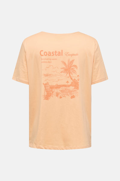 Top uni manches courtes Orange - CARMAKOMA