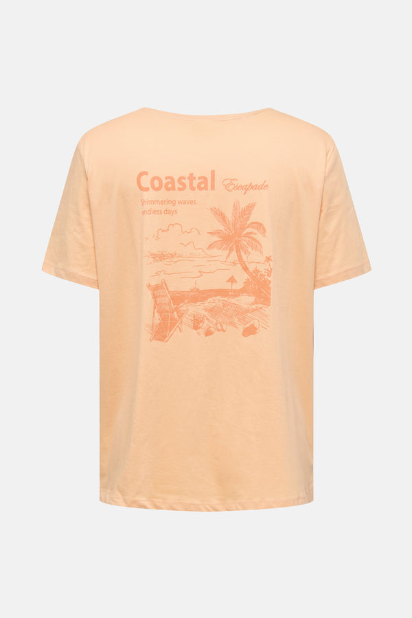 Top uni manches courtes Orange - CARMAKOMA