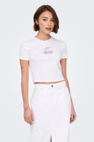 Top uni manches courtes Blanc - ONLY®