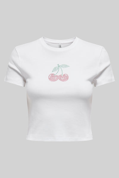 Top uni manches courtes Blanc - ONLY®
