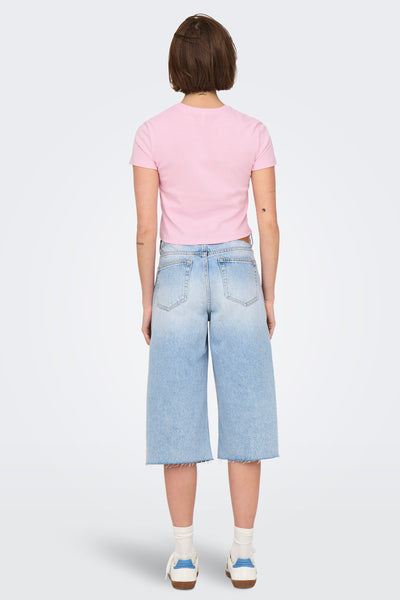 Top uni manches courtes Rose - ONLY®