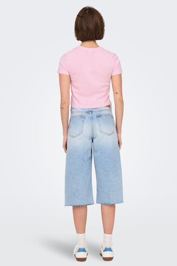 Top uni manches courtes Rose - ONLY®