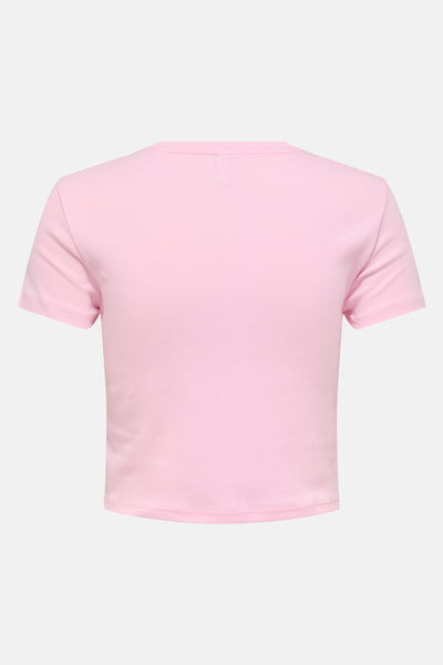 Top uni manches courtes Rose - ONLY®