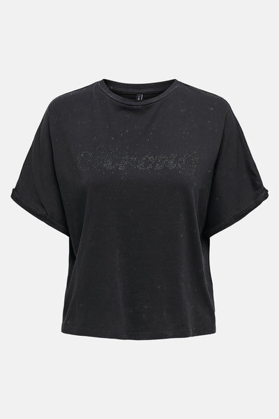Top uni manches courtes Noir - ONLY®