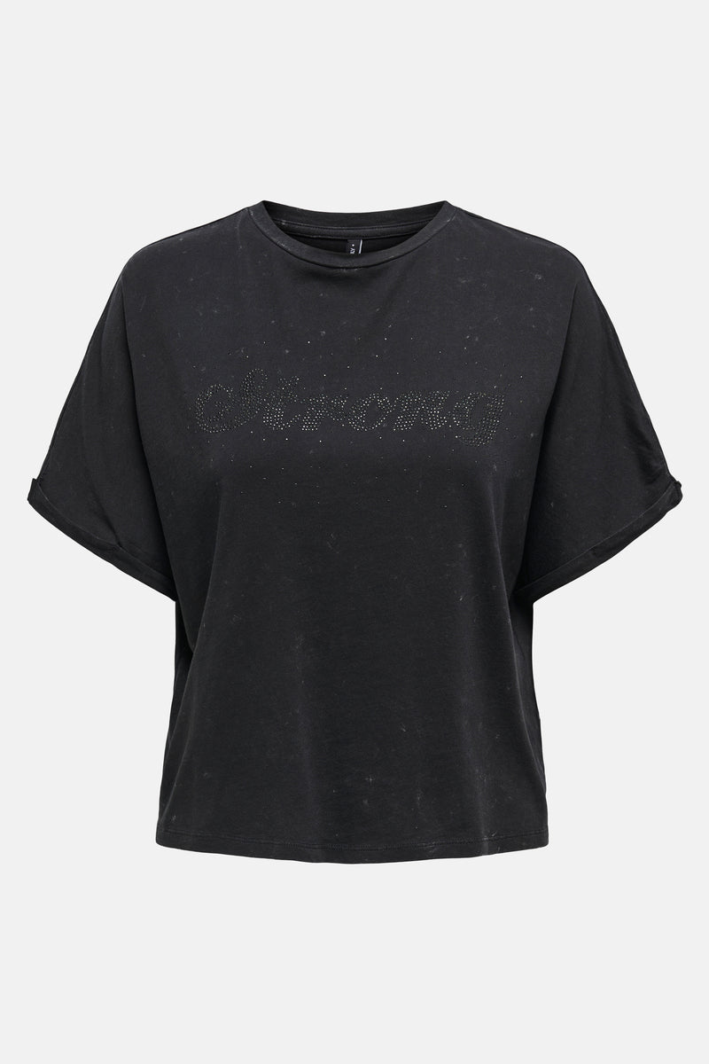 Top uni manches courtes Noir - ONLY®