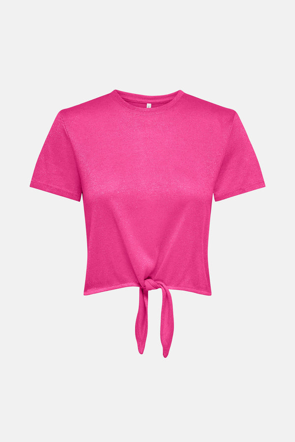 Top uni manches courtes Rose - ONLY®
