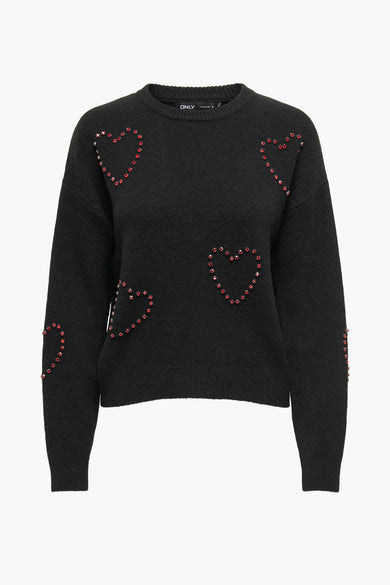 ONLDAISY LS O-NECK BLING EX KNT