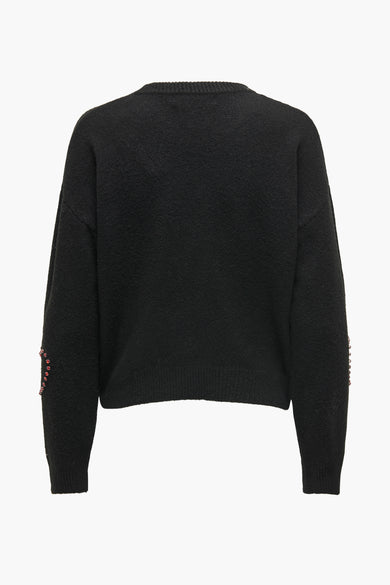 ONLDAISY LS O-NECK BLING EX KNT