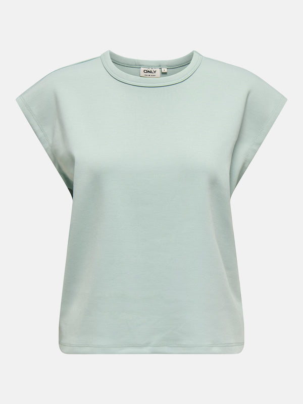 Top uni manches courtes Bleu - ONLY®