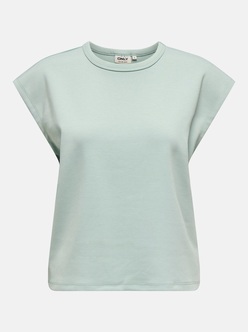 Top uni manches courtes Bleu - ONLY®
