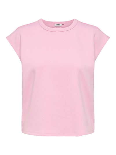 Top uni manches courtes Rose - ONLY®