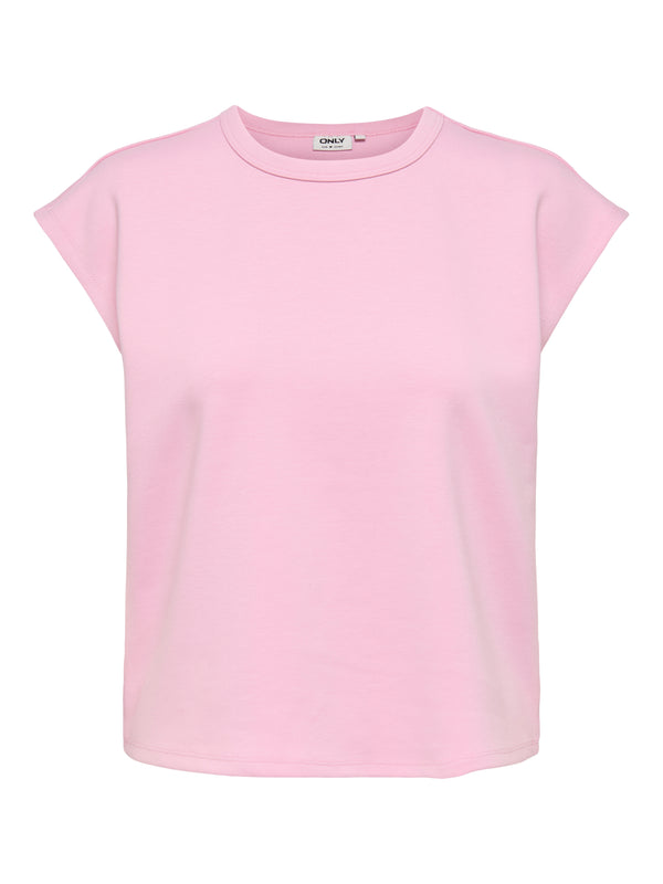 Top uni manches courtes Rose - ONLY®