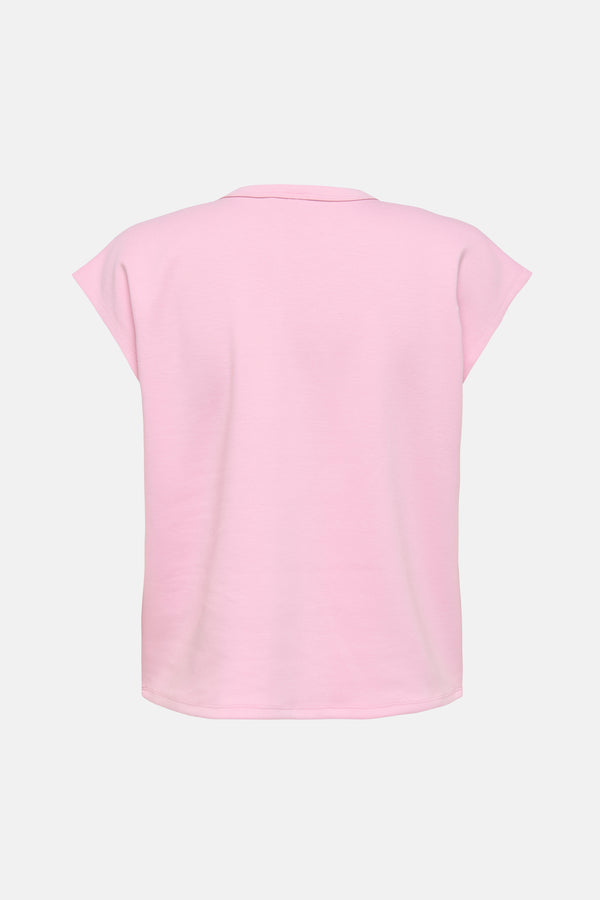 Top uni manches courtes Rose - ONLY®