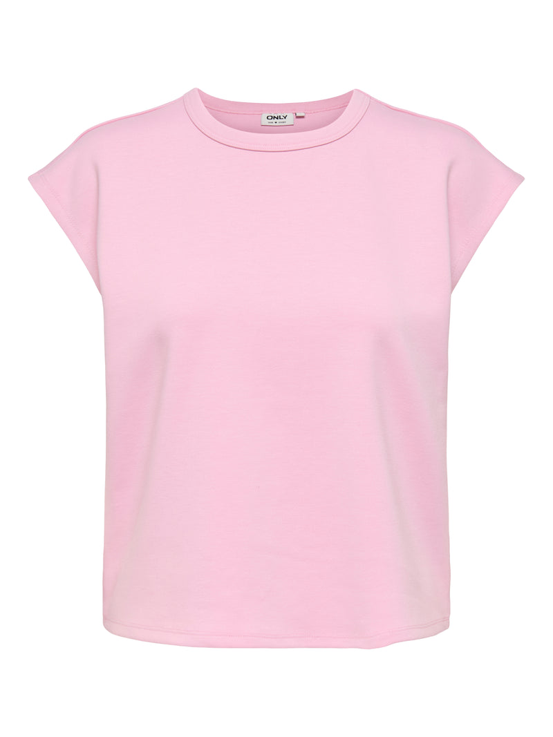 Top uni manches courtes Rose - ONLY®
