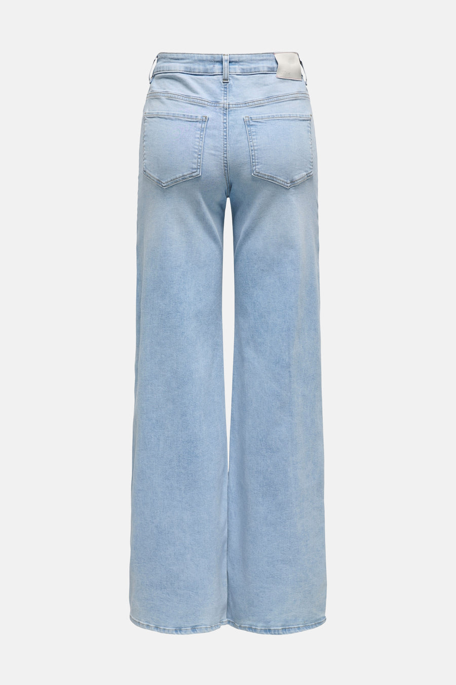 Wijde spijkerbroek van lichtblauw denim van JDY, achterkant.