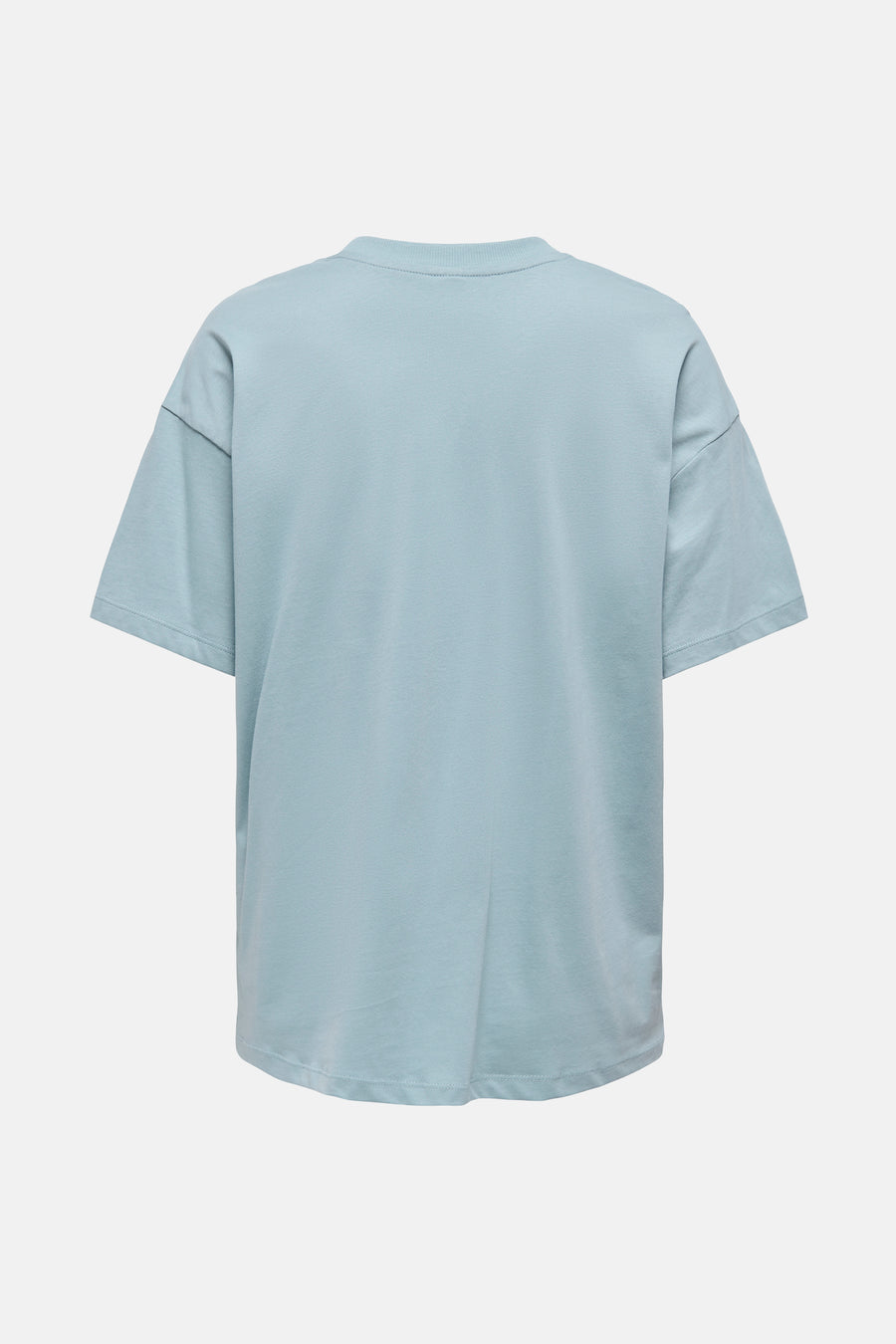 T-shirt bleu à manches courtes de ONLY®, en jersey lisse, vue de dos.