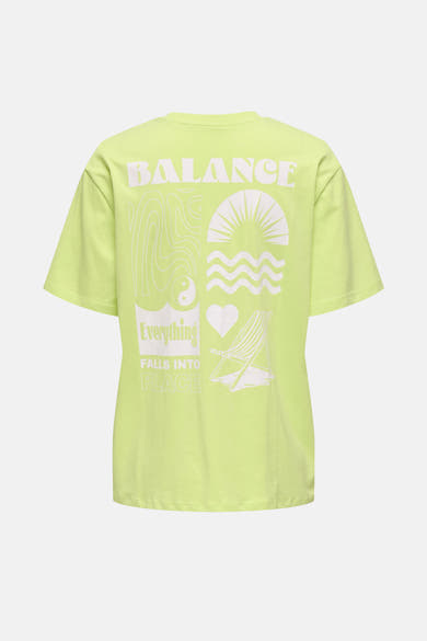 T-shirt à manches courtes jaune de ONLY®, avec imprimé graphique au dos.