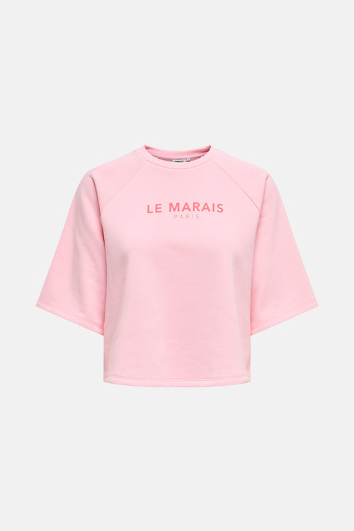 Top uni manches courtes Rose - ONLY®