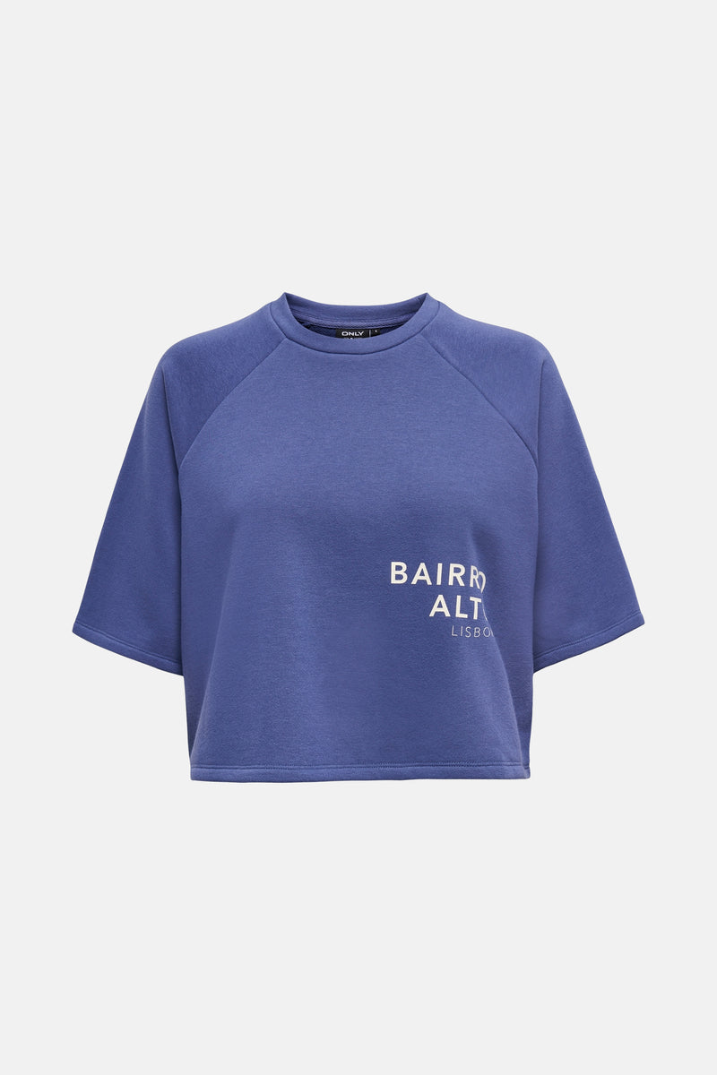Top uni manches courtes Bleu - ONLY®