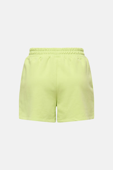 Short vert clair de ONLY®, vue de dos, avec taille élastique et tissu doux.