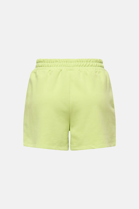 Short vert clair de ONLY®, vue de dos, avec taille élastique et tissu doux.