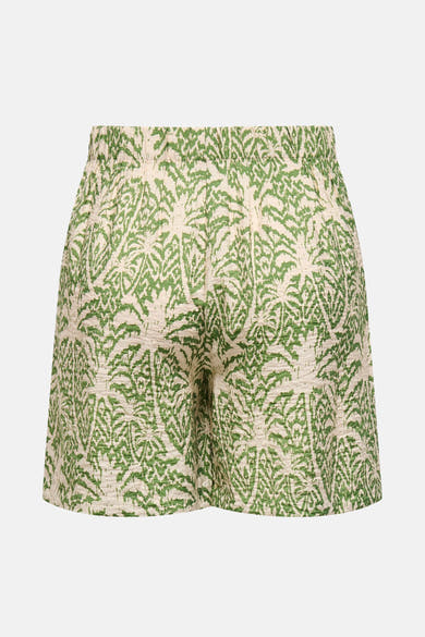 JDY kort groen met palmbladpatroon.