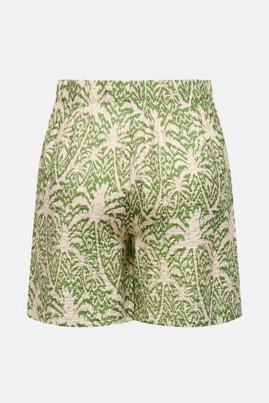 Short vert de JDY à motif de feuilles de palmier.