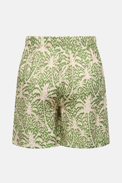 Short vert de JDY à motif de feuilles de palmier.