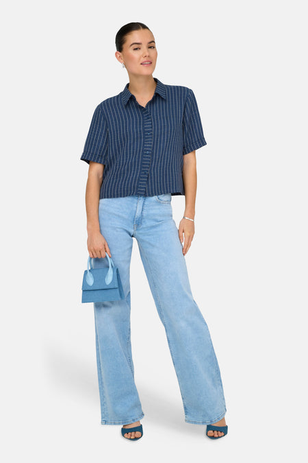 Chemise à manches courtes - bleu