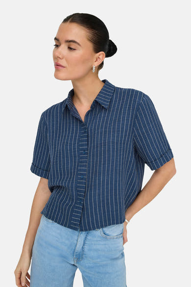 Hemd met korte mouwen - blauw