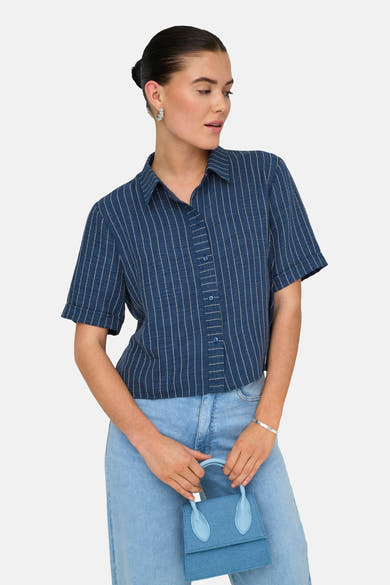 Hemd met korte mouwen - blauw