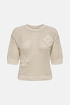 ONLLUCIE LIFE SS TEE O-NECK KNT