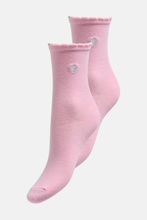 ONLDIANA HEART EMBROIDERED SOCKS 2-PACK
